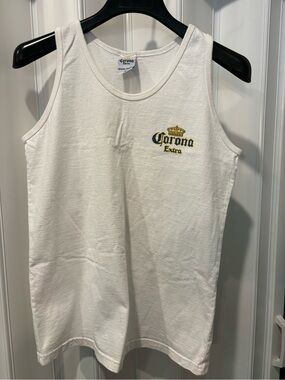 Corona Extra White Logo Tank Top Size Medium